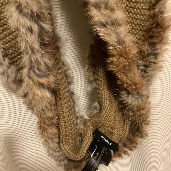 Rudsak Authentic Rabbit Fur & Knit Infinity Scarf - Picture 2 of 4